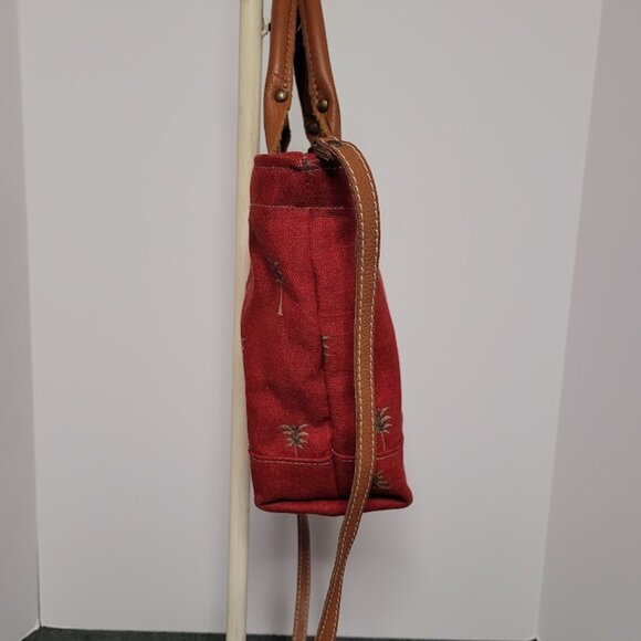 Accessories Unlimited Palm Trees Leather Handled Bag - Picture 4 of 12